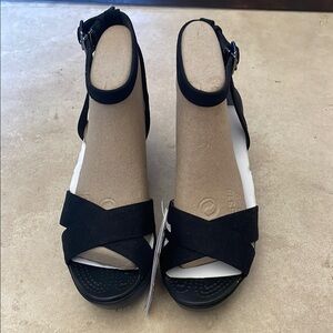 Elegant Black Women's Sandal Wedges